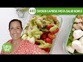 Mediterranean-Inspired Chicken Caprese Pasta Salad Bowls | Prep School | EatingWell