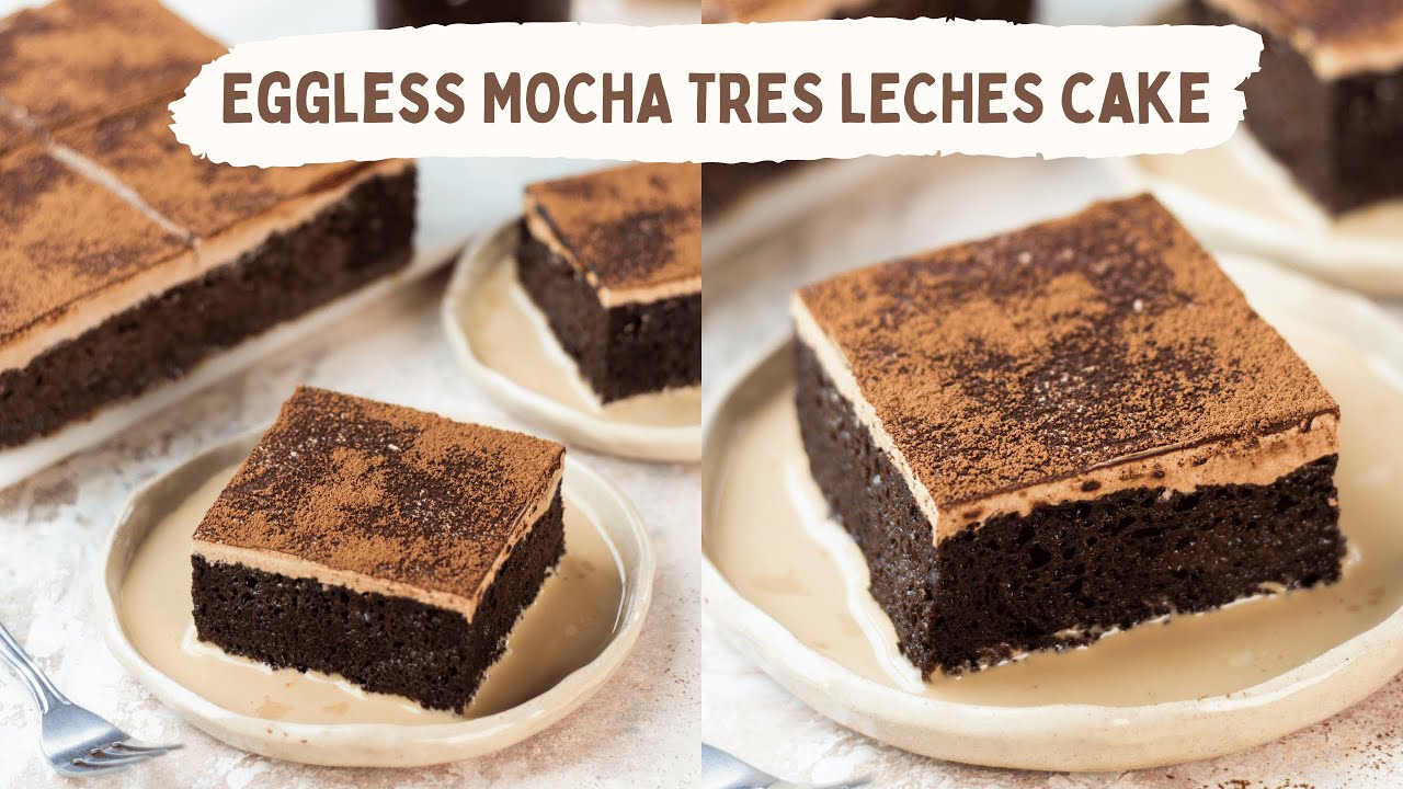 Eggless Mocha Tres Leches Cake | Chocolate Milk Cake Recipe | Eggless Baking With Shivesh