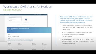 VMware Workspace ONE Assist for VMware Horizon - Feature Walk-through screenshot 1