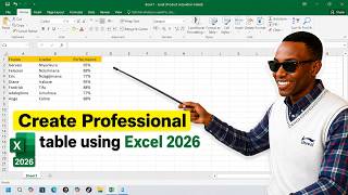 Create Professional Excel Tables Fast 🔥 | Highlight Columns with Fill Color