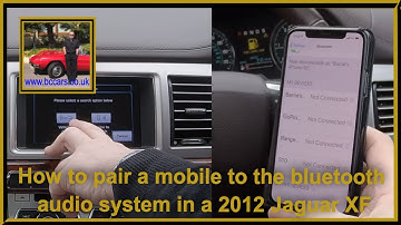 How to pair a mobile to the bluetooth audio system in a 2012 Jaguar XF