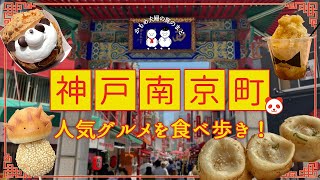 【神戸南京町🐼】ここに行けば間違いなし！中華街のおすすめ食べ歩きグルメ｜vlog｜兵庫観光｜週末旅