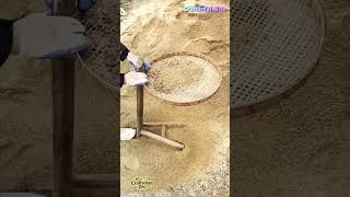 Filtering Sand with a Traditional Bamboo Sieve | Simple but Satisfying