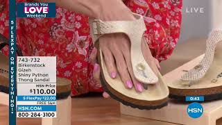 Birkenstock Gizeh Shiny Python Thong Sandal