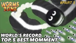 WormsZone.io - ANGRY TINY WORM | MY TOP 5 BEST  *SaTisfYinG* MOMMENT | PART 3 🐍🐉🐛 screenshot 4