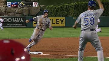 KC@LAA Gm1: Escobar opens scoring with RBI double