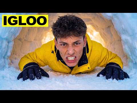 Video Costruisco un IGLOO per Sopravvivere di NOTTE sul Monte Bianco..