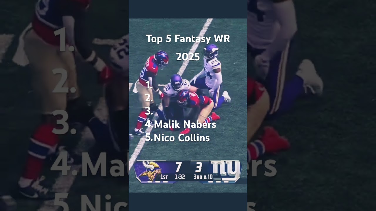 Top 5 Fantasy WR 2025