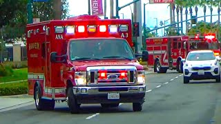 Anaheim Fire & Rescue Engine 3 & Ambulance 3 Responding
