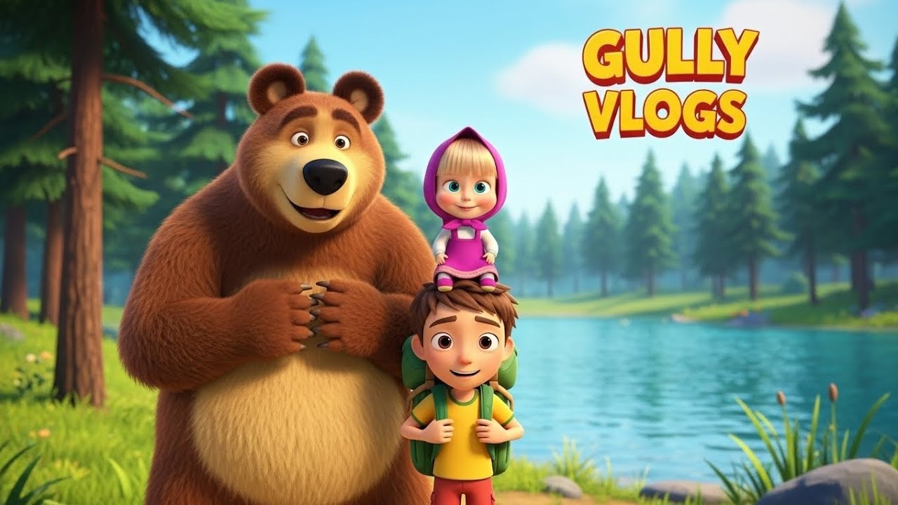 Gully, Masha & Bear | Mission Find the Bear  | Fun Jungle Adventure | Gully Vlogs TV English 