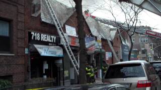 4 alarm fire @ 37th Avenue and 84th Street, Jackson Heights