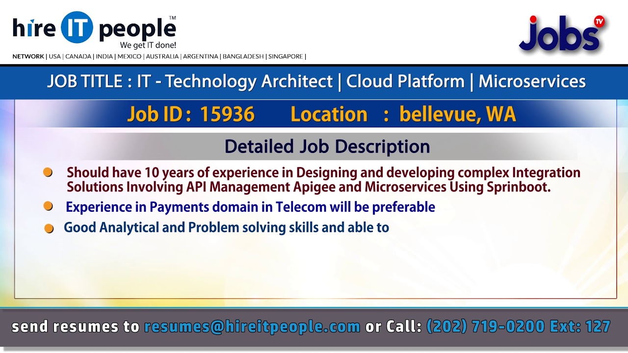 Cloud Platform Services Jobs Microservices Jobs Bellevue, WA YouTube