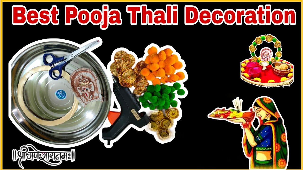 Ganesh Chaturthi Plate Decoration Handmade Pooja Thali Making 2023