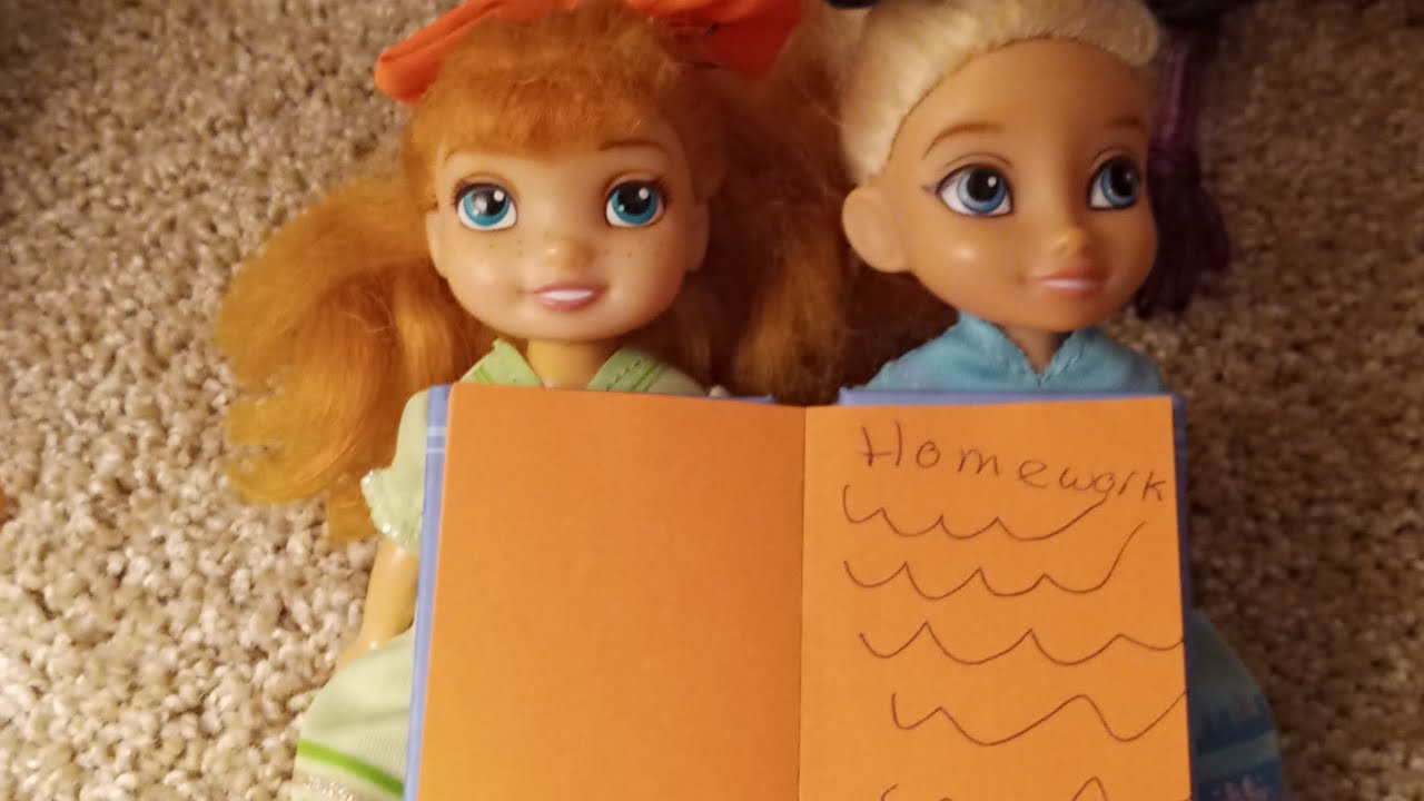 Homework Elsya and Annya Dolls YouTube