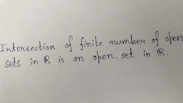 Intersection of finte number of open sets in R is an open set in R