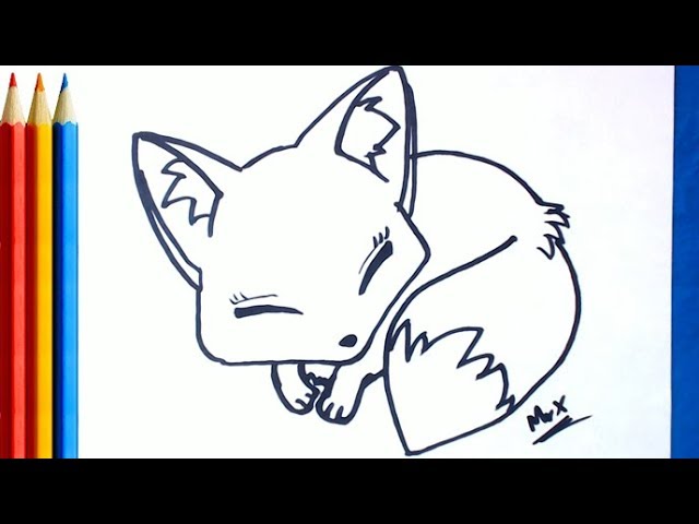 fast-version) How to Draw a Fox Step by Step - Cute so easy ...