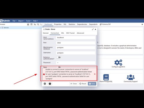 ERRO AO CONECTAR BANCO POSTGRESQL:  Unable to connect to server: connection to server at 