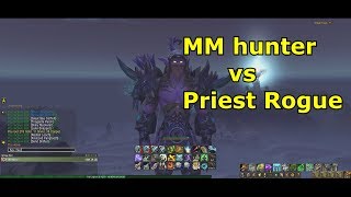 BFA 8.2.5 2vs2 Arena Breakdown by Matasso [Priest Rogue] MM hunter gamplay.