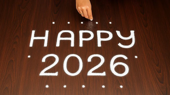 Simple Happy New Year 2026 Rangoli: 8x2 Dots Border Kolam for Beginners | Easy Side Muggulu