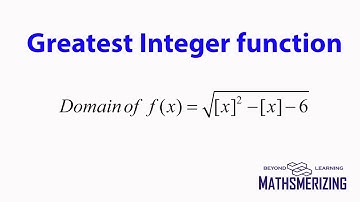 Greatest Integer Inequalities: Solved example 1 domain of f(x)=([x]^2-[x]-6)^-1/2