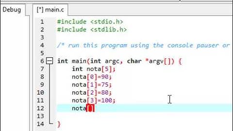 Creación de Vectores en Lenguaje C