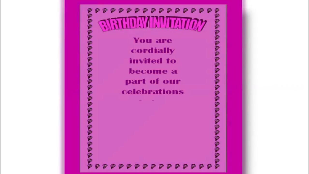 NEW BIRTHDAY INVITATION CARD MESSAGE,GREETING,SMS,ECARD,ONLINE,WHATSAPP STATUS,FREE,LATEST