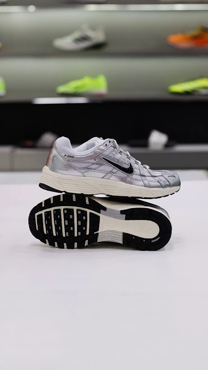 P 6000 White Metallic Silver Flat Silver CD6404-105 #beyondtrend #sneakers #nepal  #sneakerhead