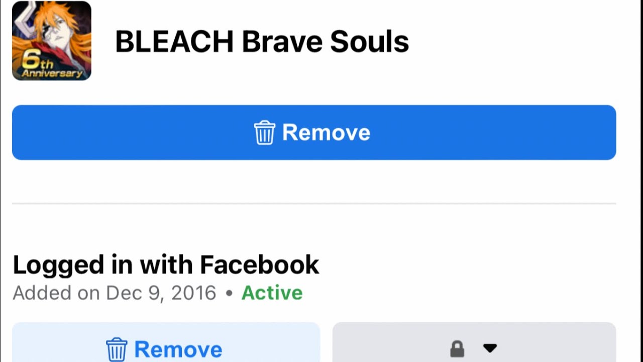 Bleach Brave Souls klab removing FB link data ….wth YouTube