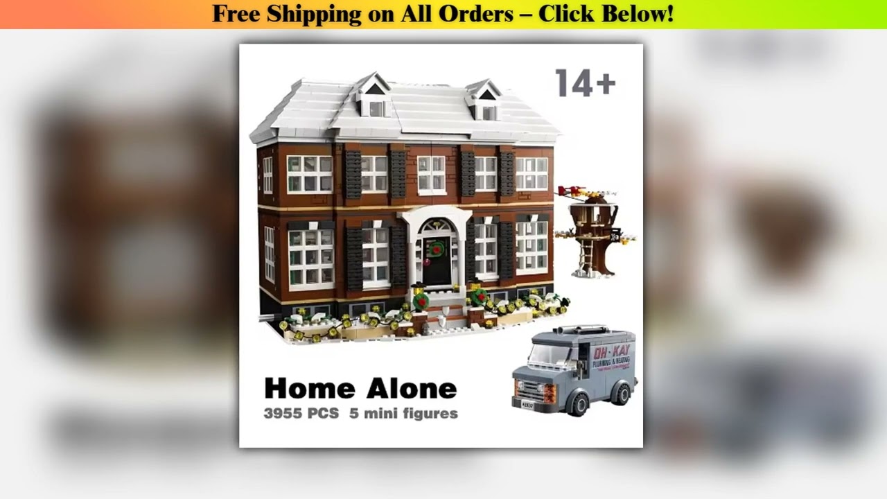 Ideas Movie 3955pcs Moc 21330 Home Alone House Set Model Building Blocks Bricks For Boy Kids Christ