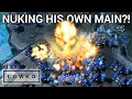 StarCraft 2: TACTICAL NUKES HIS OWN BASE?! (Cure vs Trap)