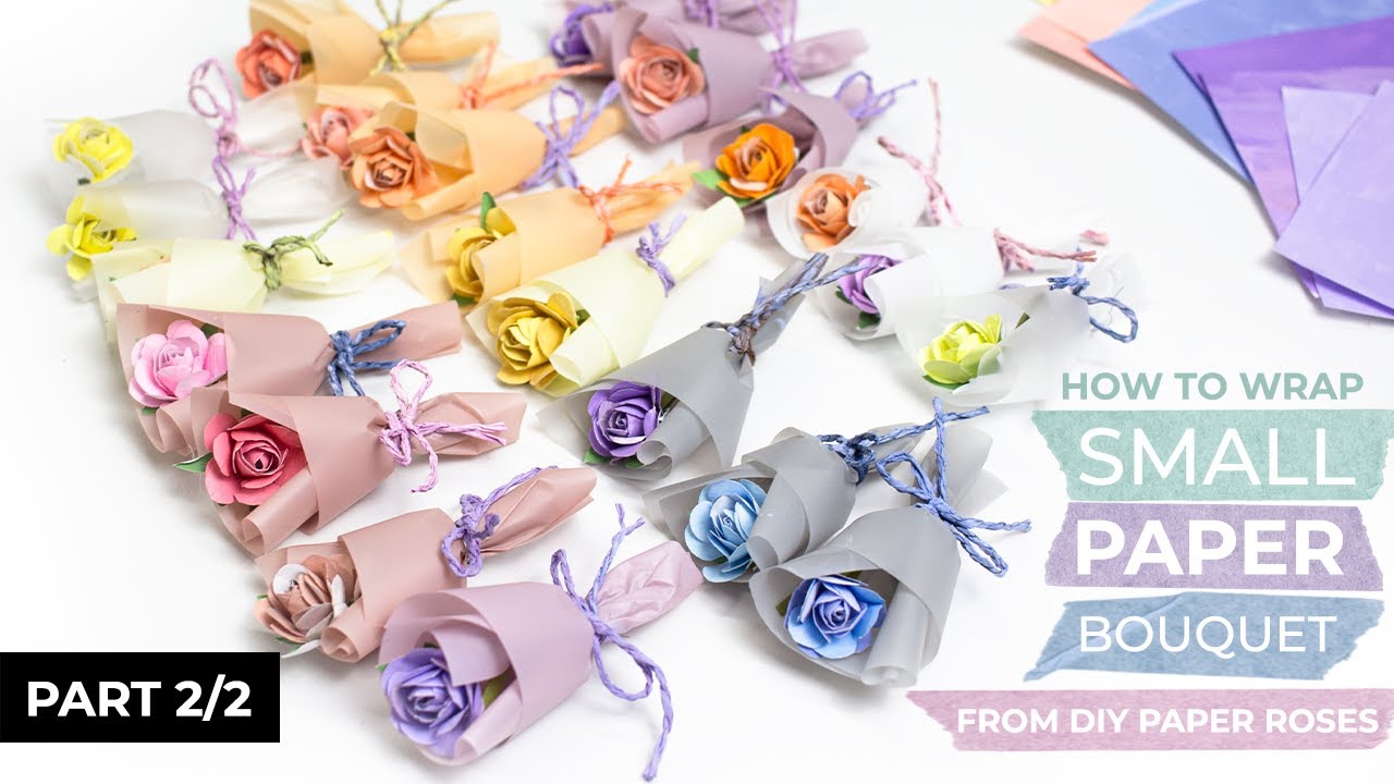 DIY Paper Flower BOUQUET/Birthday Gift Ideas/diy paper bouquet 