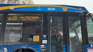 2019 Nova LFS Smartbus 8638 Bx19 to Bronx Park at 145th Street/Broadway