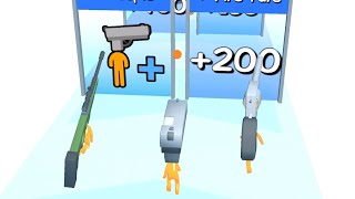 Gun Head Run - All Levels Gameplay (Level 1-4)