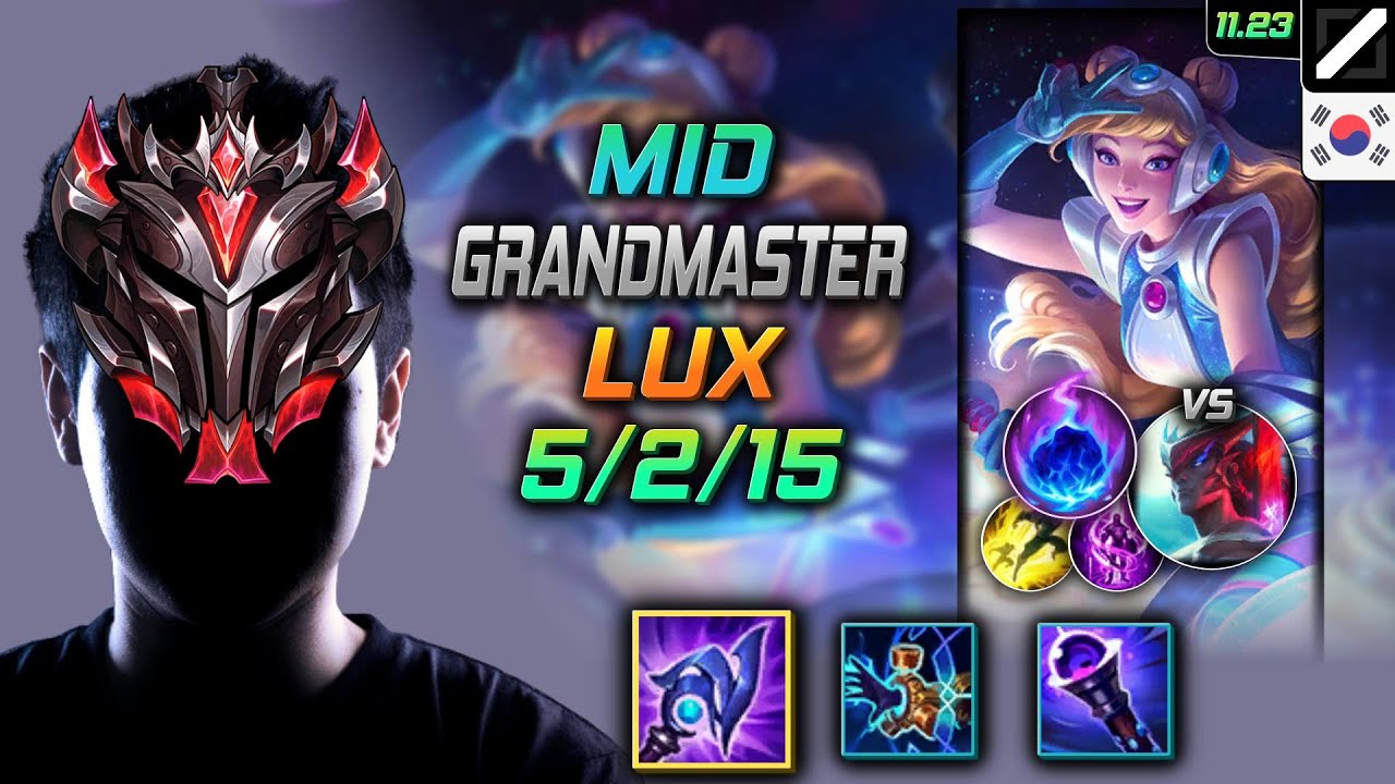GrandMaster Lux Mid vs Yone - Люкс Буря Людена Магическая комета - LOL KR 11.23