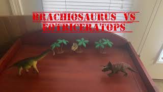 Dinosaur Battle Brawl Round 2, Battle 1 Brachiosaurus Vs Eotriceratops