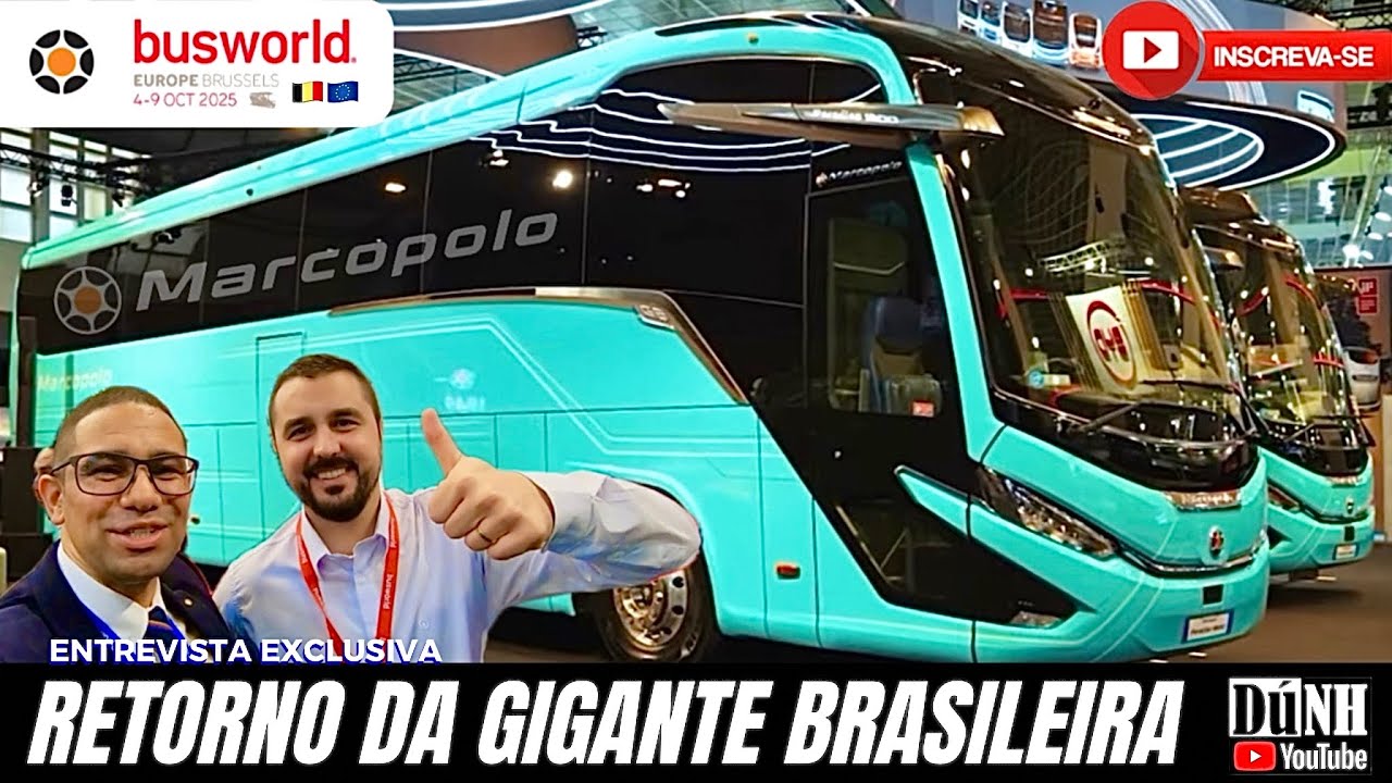 🇧🇷 Gigante MARCOPOLO de volta a Europa em 2026 | BUSWORLD 2025 🇧🇪 #dunh #busworld #marcopolo 