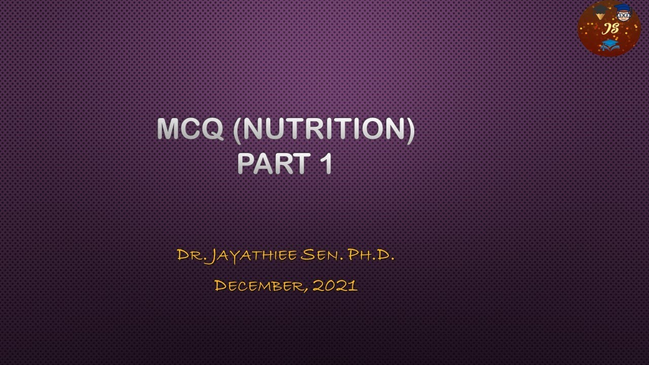 Nutrition MCQ Vitamin Dietary fiber Part1 YouTube