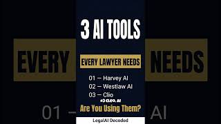 Every Lawyer Needs These 3 AI Tools Right Now #shorts #legaltech2026
