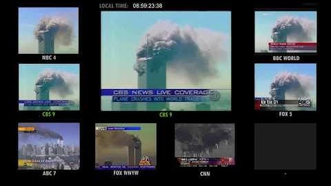 Realtime TV multiviewer of 9/11