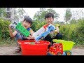Kids Wash Car Toys Learn Clean up Home | Kids Play Skipping Rope Folk games For Children Song