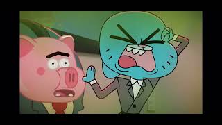 the amazing world of gumball but the context got eaten by a pufferfish