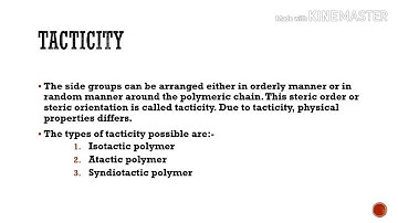 Tacticity of polymer and its types