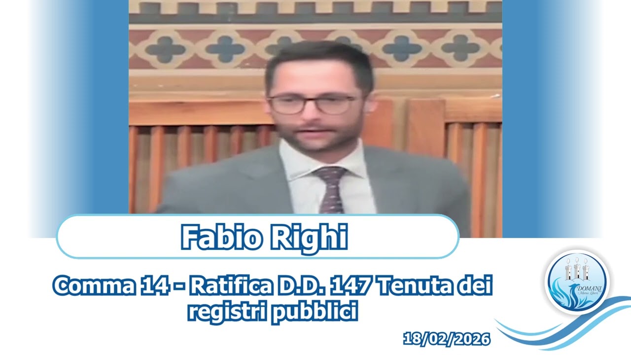 Fabio Righi - Comma 14 - Rat.D.D.147 Tenuta dei registri pubblici - 18/02/2026