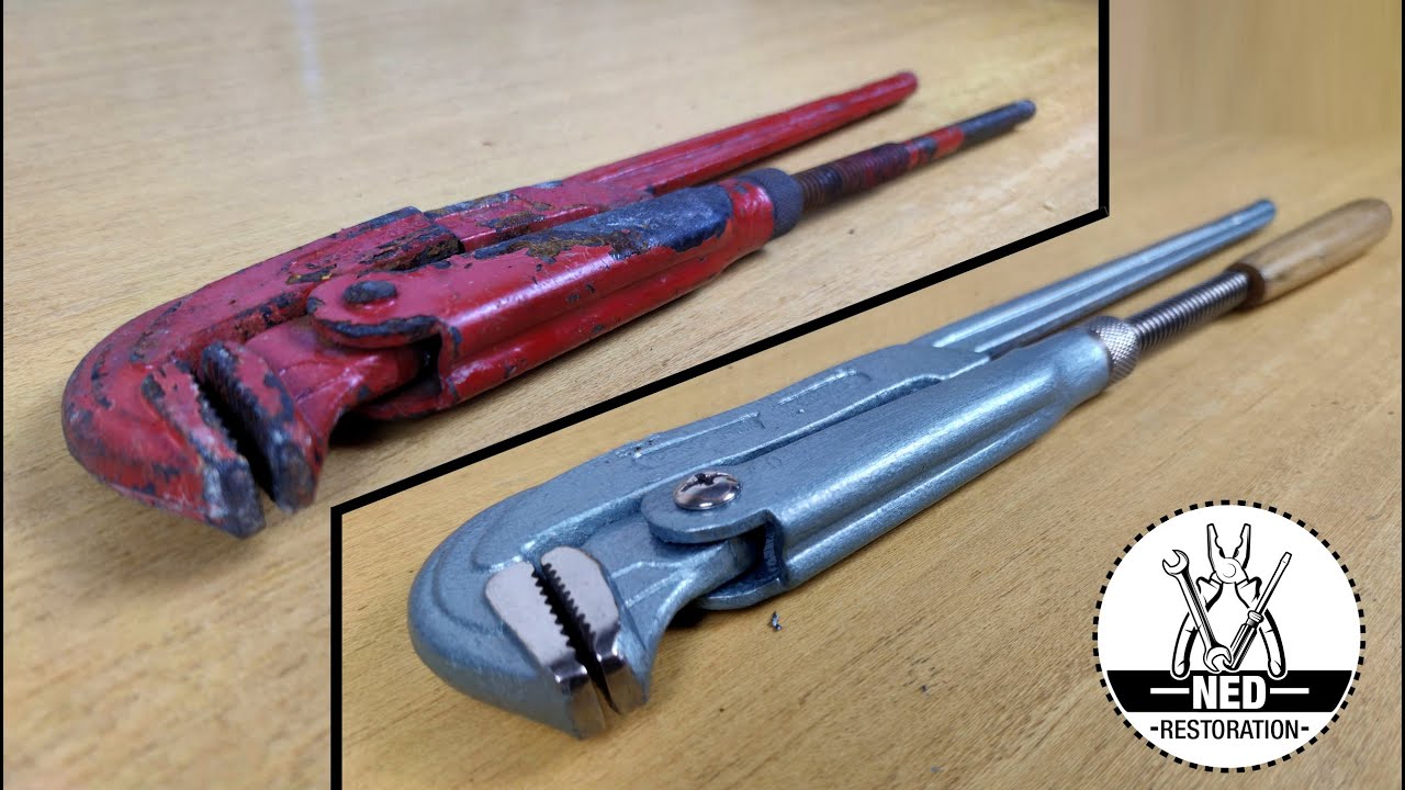 Rusty And Broken Pipe Wrench Tool Restoration YouTube