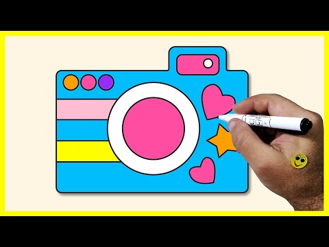 Learn to Draw CAMERA ,How to Draw a Camera and Easy - Draw Toys Kids