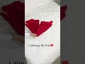 Red Towel Folding Hack For Your Valentines Day Heart Love Romantic Vibe
