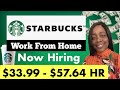 3399  5764 per hour   starbucks no phone  work from home jobs