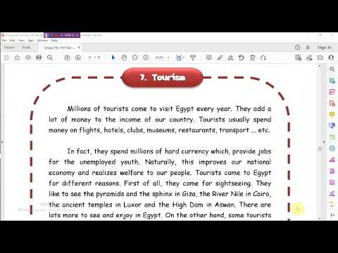 مقال عن Tourism السياحة لطلاب المرحلة الثانوية