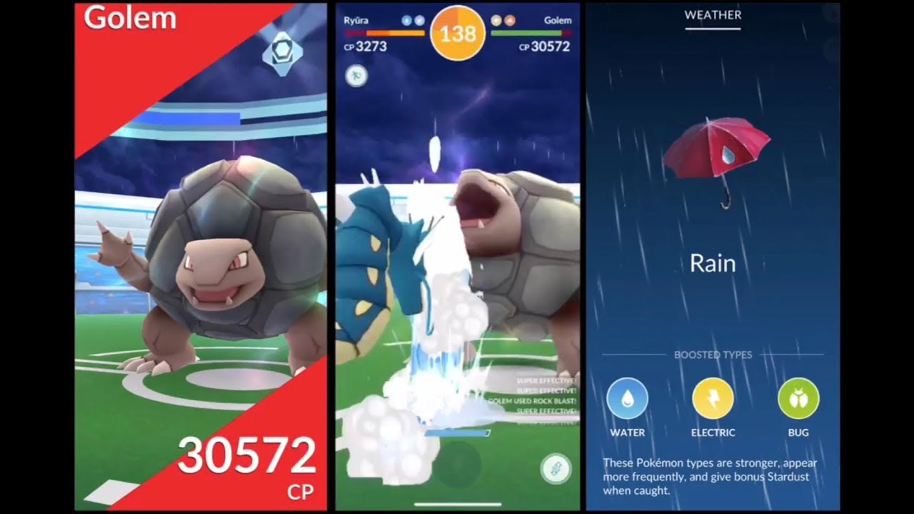 pokemon go golem raid