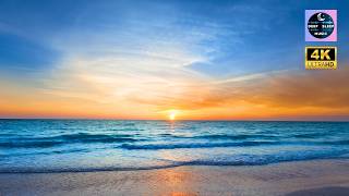 Find Peace and Ocean Tranquility: 4K Relaxing Beach Scenery with Calming Piano &amp; Wave Sounds